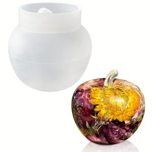 TEMU 3D 사과 모양 몰드, 레진 캐스팅 실리콘 몰드, 비누, 석고, 양초 왁스 캐스팅, 홈 데코