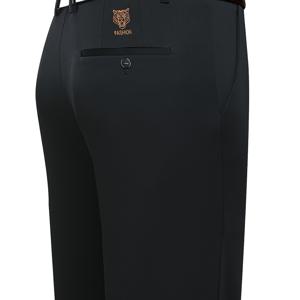 TEMU 2025 신상 남성용 라이트 비즈니스 캐주얼 팬츠, 자수 허리밴드와 약간 신축성 있는 다리, 편안한 착용감, 캐주얼 행사에 적합