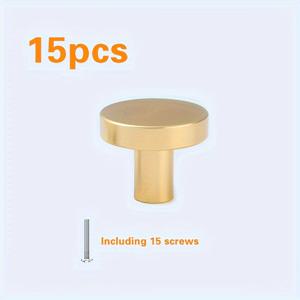 TEMU 4개/15개 가구 싱글홀 손잡이, 서랍 손잡이, 옷장 손잡이, 가구 하드웨어, 화장대 손잡이, 알루미늄 손잡이, 골드 컬러 손잡이, 니켈 브러시드 도어 손잡이, 가구 업그레이드