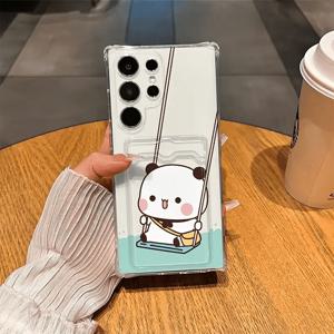 TEMU 휴대폰 케이스 - 사진과 카드를 보관할 수 있는 스윙 패턴 휴대폰 케이스. 삼성 모델 S22, S23, S24, A26, A36, A56, A42, A52, A72, A73, A33, A70, A25, S25, S21 5G, S22 5G, S23 Ultra와 호환되며 충격 방지 기능이 있습니다.