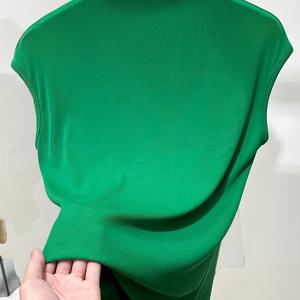 TEMU 여성용 섹시 스트레치 슬리브리스 터틀넥 탑 - 기하학 패턴 루즈핏 레이어링 셔츠, 고탄력 세탁 가능 봄 여름 캐주얼 & 포멀 웨어, 부드러운 소재, 스타일리쉬 블라우스, 트렌디한 아웃핏