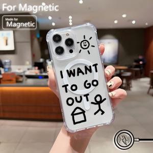 TEMU 이 영어 폰 케이스는 for iphone 모델 16, 15, 14, 13, 12, 11 Pro Max, Mini, XR, XS, X, 7, 8 Plus에 적합합니다. 네 개의 코너 드롭 보호, 투명한 디자인, 자석 유도, 부드러운 TPU를 특징으로 합니다.