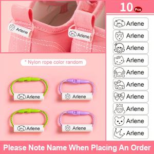 TEMU 10//40/50/60개입, 학교용 맞춤형 신발 이름표, 신발, 옷, 우산, 물컵 등 일상 필수품을 구별하는 이름표