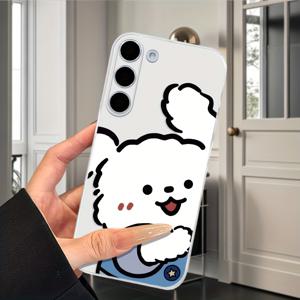 TEMU 폰케이스: 귀여운 흰곰 투명 폰케이스 삼성 갤럭시 노트 8 20 10+ 라이트 울트라 갤럭시 S6 S7 S8 S9 S10 S20 S21 S22 S23 S24 S25 S26 + E FE 플러스 울트라 S7edge 4G 5G 고품질 스타일리시 디자인