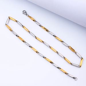 TEMU 3mm 폭 316L 스테인리스 스틸 바 링크 대나무 레이온 목걸이 체인 여성 남성 초커 록 패션 메탈 주얼리 액세서리