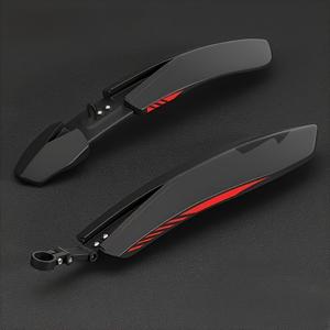 TEMU 2개입 산악 자전거 머드가드 | 산악 및 로드 자전거용 내구성이 뛰어난 블랙 PP 머드가드, 스타일리시한 울타리 디자인과 견고한 장착 클램프가 있는 야외 사이클링 추가 장비