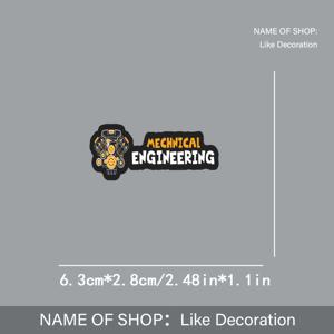 TEMU 1개 기계 공학 열전사 스티커 - 티셔츠, 모자, 데님, 가방, 커버, 배너 등에 스타일리시하게 부착 가능. 오래 지속되는 세탁 가능한 스티커, 사용자 친화적인 열전사 필름