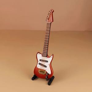 TEMU 미니어처 기타 모델, 스탠드 포함 나무 악기, 데스크탑 장식품, 홈 데코