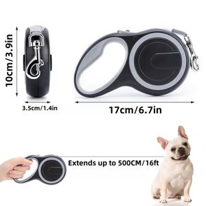 TEMU 10/16ft 자동 감김형 강아지 목줄, 반려동물 산책용 투톤 강아지 목줄, 스타일리시하고 패셔너블함, 다양한 색상 선택 가능