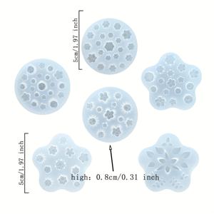 TEMU 6pcs 미니 실리콘 몰드, 클레이 몰드, 귀걸이, 매니큐어, 팔찌, 목걸이, 반지 등 DIY 몰드용, 봄, 발렌타인데이, 아버지날, 어머니날, 추수감사절, 생일 선물 DIY 몰드