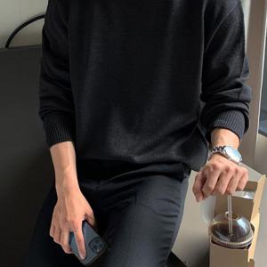 TEMU 남성용 라운드넥 스타일리시하고 따뜻한 스웨터, 부드럽고 피부 친화적, 통근 및 레이어링에 적합