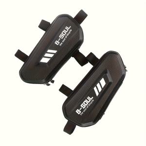 TEMU 자전거용 조절식 프론트 빔 튜브 백, 대용량 EVA 하드 쉘의 라이딩 백 2개 포함, 자전거 도구 보관용