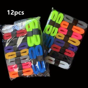 TEMU 12개/6개 미끄럼방지 땀방지 테니스 & 피클볼 패들 테이프 - PU 접착 그립, 모든 패들 모델 호환, 멀티컬러 (테니스 라켓 & 패들볼 장비용)