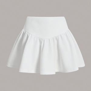 TEMU 스커트/드레스/여성 드레스/우아한 파티웨어/우아한 여성 의류/화이트 스커트/와이드 웨이스트밴드 디자인/여름 나들이에 적합