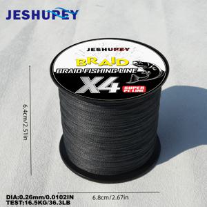 TEMU JESHUPEY 블랙 브레이드 낚싯줄 | 328/546 야드, 4-스트랜드 PE 라인 (바다 낚시, 아이스 피싱, 루어 피싱 메인라인)