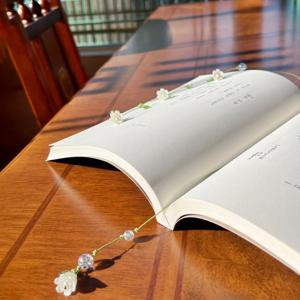 TEMU 비즈 끈갈피 책갈피 끈 만들기 DIY 키트 [시즌4 예쁜 꽃 책 갈피 선물 세트 굿즈 북마크 북마커 북클립 재료 초롱꽃 독서 소품 용품 템]