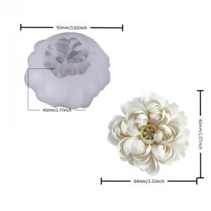 TEMU 실리콘 레진 캐스팅 몰드 | 그라데이션 꽃잎 클러스터 디자인, 고온 저항, 논스틱, 세척 용이, 양초 및 비누 제작에 적합, 발렌타인데이 선물, 로맨틱 파티 장식 및 홈 데코에 완벽