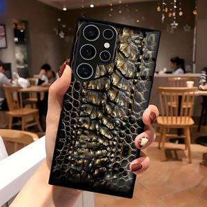 TEMU 폰 케이스: 고급 악어가죽 텍스처 패턴 창의적 디자인 유리 폰 케이스 삼성 갤럭시 S25 S24 S23 S22 S21 S20 A56 A55 A54 A53 A52 A36 A35 A34 A33 A26 A25 A24 A23 A16 A15 A14 A05S NOTE20 10 Ultra Plus FE Edge 충격방지