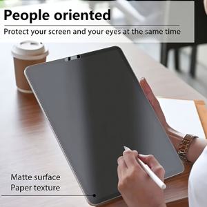 TEMU [페이퍼감 무광 화면 보호필름 3개 세트] iPad 10세대(2022)/11세대(A16 2025)용. 눈부심 방지 , 9H 스크래치 방지, Apple Pencil 호환 종이 질감, 간편한 기포 없는 부착, 자연스러운 필기 감촉, 태블릿 사용자를 위한 필수품