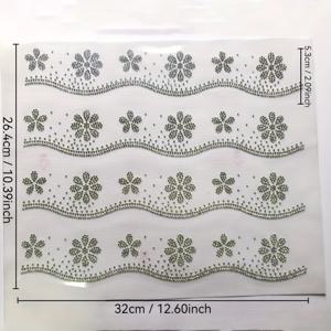 TEMU DIY 의류용 반짝이는 도트 유리 라인스톤 핫픽스 패치 4개/시트, 12.6인치 - 코트, 재킷 및 원단 장식, 댄스웨어, 체조복, 카우걸 코스튬을 위한 우아한 블링 어플리케