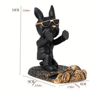 TEMU 프렌치 불독 작은 장식 모바일 폰 홀더 기숙사 컴퓨터 책상 사무실 데스크탑 고급스러운 장식