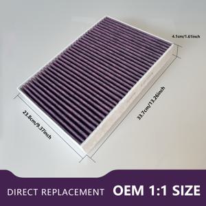 TEMU 고급 활성탄 캐빈 에어 필터 OEM: 31404469, 31407748 - VOLVO S60 2019-2024, S90 2017-2024, V60 2019-2024, V90 2018-2024, V90 크로스 컨트리 2017-2021, XC60 2018-2024, XC90 2016-2024용