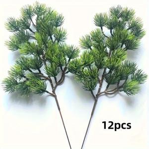 TEMU 크리스마스 공예, 사무실 및 가정 장식을 위한 12개 소나무 가지 세트입니다. 크리스마스, 파티, 카페 및 결혼식과 같은 다양한 이벤트를 위한 아름다운 장식으로도 사용할 수 있습니다.