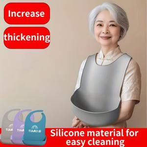 TEMU 성인용 턱받이, 노인용 턱받이, 3D 턱받이, 식사 턱받이