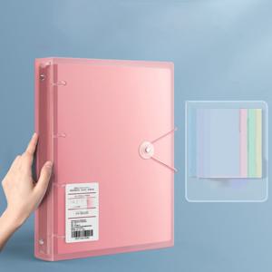 TEMU 튼튼한 A4 바인더 (4링 메커니즘, 커버, 사전 펀칭 시트 포함) - 다양한 색상 (블랙, 화이트, 핑크, 터키석, 블루)으로 제공 - 가정 또는 사무실에서 문서 정리를 위한 견고한 플라스틱 스타일 폴더, 보고서 정리에 적합