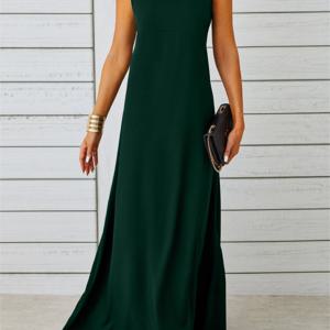 TEMU 우아한 민소매 드레스