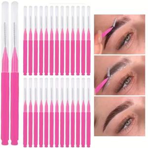 TEMU 50개입 미니 일회용 눈썹 브러쉬, 유연한 작은 마스카라 브러쉬 헤드 메이크업 도구, 속눈썹 채우기 눈썹 리프팅 틴팅 도구 연장 브러쉬