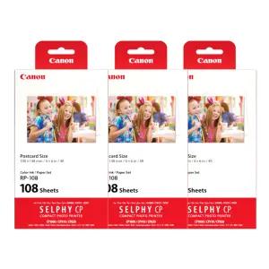 캐논 RP-108 셀피 인화지 3세트 (324매) 포토프린터용 인화용지 + 카트리지 포함 / SELPHY 시리즈 전용 ok
