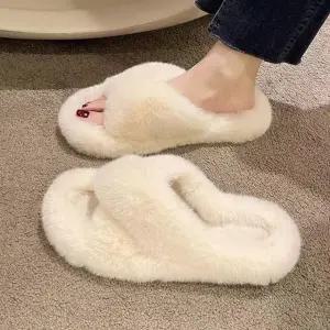 여성신발 슬리퍼 꼬임 여자 털슬리퍼 (WFJX0LE)