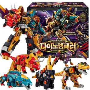 최강공룡 미니특공대 다이노엠페러 5단 공룡합체 변신로봇 장난감 완구