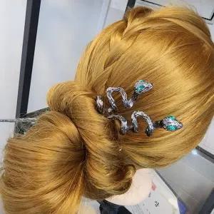 [콩심팥심]독특한 뱀 모양 올림머리 비녀 헤어핀 악세사리