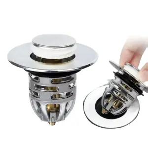 위생적인 세면대 트랩 욕실 팝업 마개 배수구 거름망