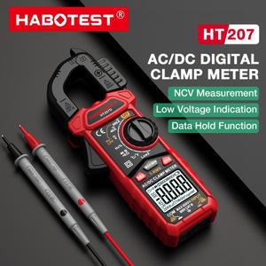 HABOTEST HT207 AC 전류 클램프 미터 4000 카운트 전문가용 디지털 멀티미터 측정 앰프 Hz 정전용량 NCV 옴