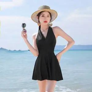 호캉스 비치 홀터넥 비키니 원피스 수영복 모노키니
