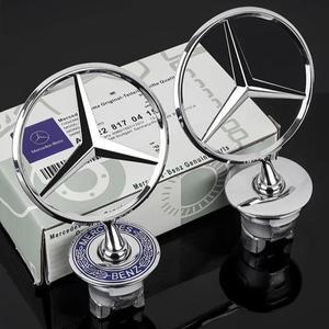 메르세데스 호환 벤츠 호환 AMG W204 W211 W124용 자동차 엔진 후드 엠블럼 프론트 보닛  마크 액세서리