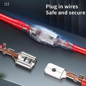 플러그인 스프링 100/200 세트 냉간 압착 터미널 블록 커넥터 버클 슬리브 2.8/4.8/6.3 암수