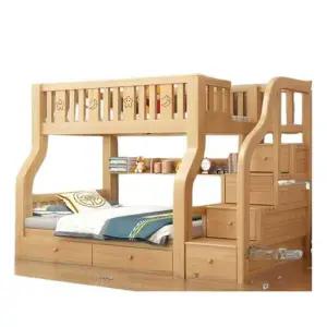 원목 2층 침대 침실 숙소 계단형 슬라이딩서랍형침대 수납