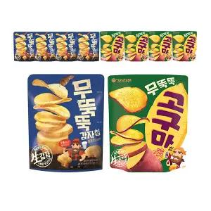 오리온 무뚝뚝감자칩 60g,+무뚝뚝 고구마칩 56g 각5개 (총10개)