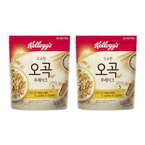 [대용량]켈로그 오곡 후레이크, 1200g, 2개