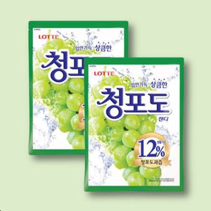롯데 청포도 캔디 대용량 1445g 2개