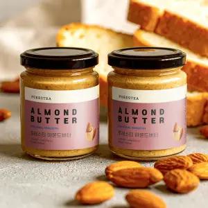 국내제조 무첨가 100% 아몬드버터 200g 2병 무가당 무설탕 스프레드