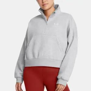 언더아머 여성 UA 아이콘 플리스 오버사이즈 1/2 집 1386460-011