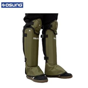 오성 예초기 작업용 안전 무릎보호구 OSC-962K 카키 발등 무릎보호대 파우치포함