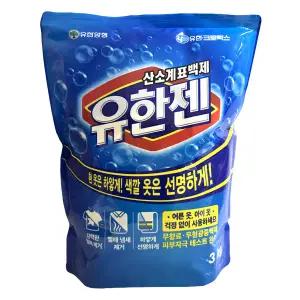 유한젠 산소계 표백제 분말 리필 3kg 가루세제