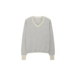 갤러리아 르샵블랑 여성 V넥 스트라이프 니트 풀오버 L2G45KPO160