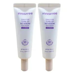 이니스프리 데일리 유브이 톤업 노세범 선크림 50ml (라벤더) 2개